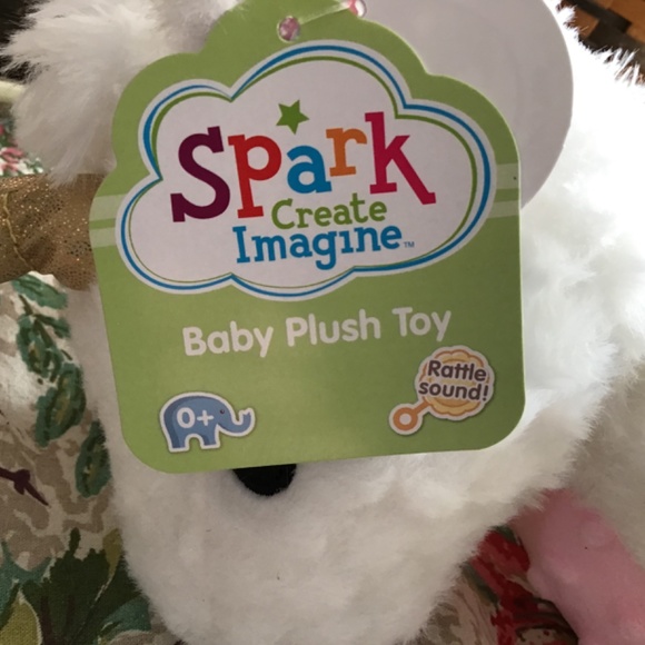 New Baby Plush Toy - Unicorn Plush Toy Infant Rattle - Crinkle Ears Whit… - Picture 4 of 9